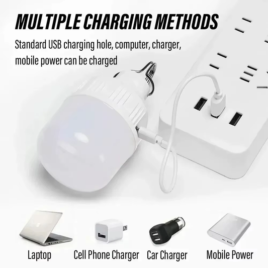 1-10Pcs Outdoor USB Rechargeable LED Lamp Bulbs High Brightness Emergency Light Hook up Camping Portable Lantern Night Lights 