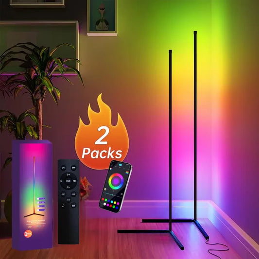 Smart RGB Corner Floor Lamp — App‑Controlled 160‑cm Ambient Light