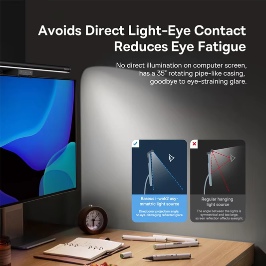 Screen‑Mounted USB Desk Light Minimalist Monitor Task Lamp