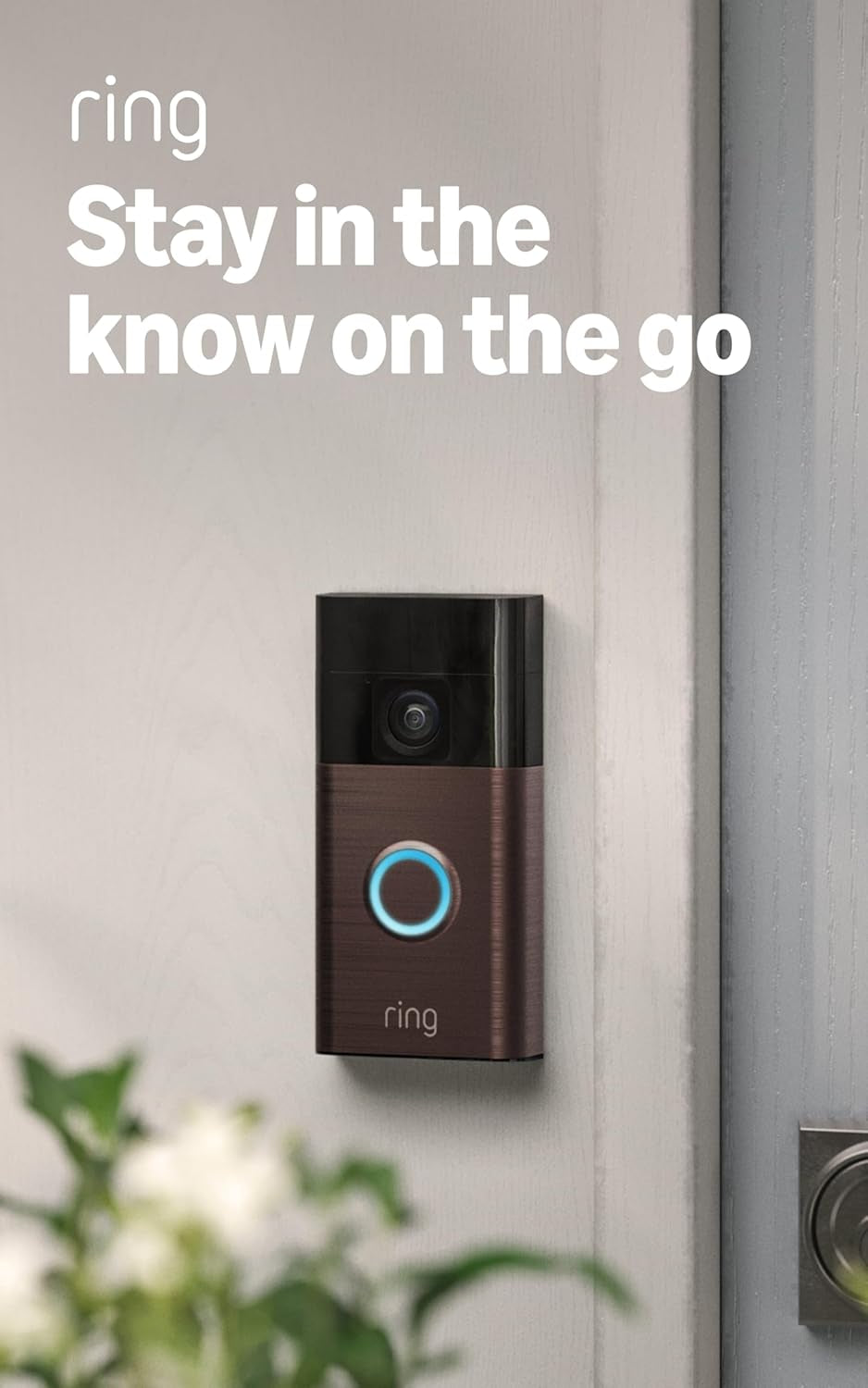 Battery Doorbell (Newest Model), Home or Business Security with Head-To-Toe Video, Live View with Two-Way Talk, and Motion Detection & Alerts, Satin Nickel