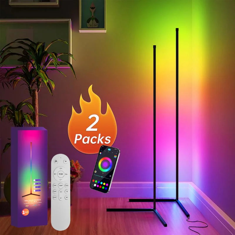 Smart RGB Corner Floor Lamp — App‑Controlled 160‑cm Ambient Light