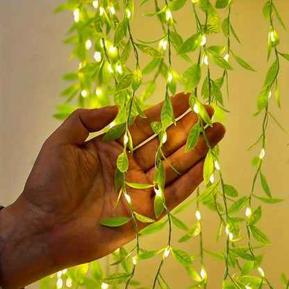 Willow Curtain LED Light String — Battery‑Powered, Always‑On Decorative Garland