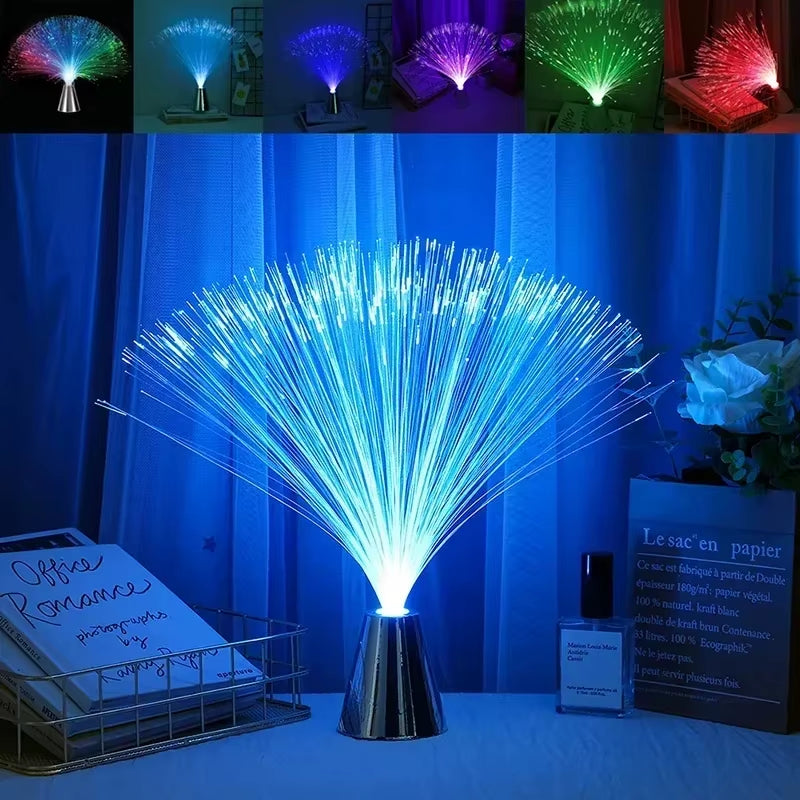 7‑Color Fiber‑Optic Star Lamp — Ambient Galaxy Night Light
