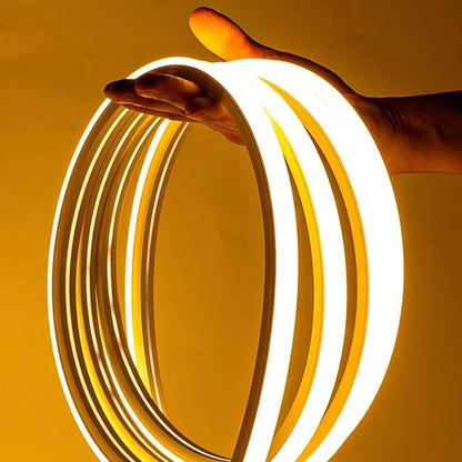 Flexible LED Ambient Light Strip 5M DC12V for Tesla Model Y 3 S after Trunk Frunk Silicone Interior Car Decorative Lamp DIY Lamp