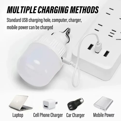 1-10Pcs Outdoor USB Rechargeable LED Lamp Bulbs High Brightness Emergency Light Hook up Camping Portable Lantern Night Lights ﻿