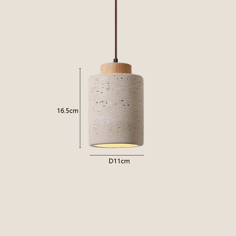 Japanese Modern Designer Wabi-Sabai Bedroom Bedside Lighting Bar B&B Yellow Cave Stone Chandelier Bedside Hanging Wire Lamp