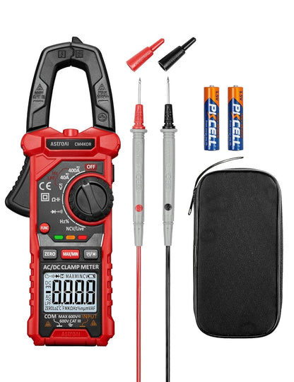 Digital Clamp Meter Multimeter 2000 Counts Amp Voltage Tester Auto-Ranging with AC/DC Voltage, AC Current, Resistance, Capacitance, Continuity, Live Wire Test, NCV, Blue