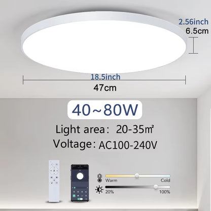Smart Ceiling Lamp Led Lamp for Bedroom Large Ceiling Lamps Led Lights with Remote Control Dimmable Led Lights for Room