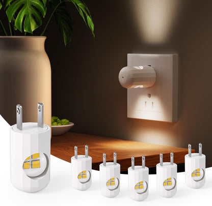 6-Pack LED Night Light Plug-In Wall Outlet Light, Soft White 3000K,Dusk to Dawn Nightlight,Ambient Lighting,Nightlight for Bedroom, Bathroom, Nursery, Hallway, Kitchen