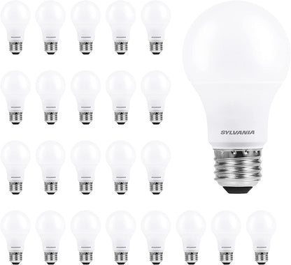 Sylvania ECO LED A19 Light Bulb, 60W Equivalent, Efficient 9W, 7 Year, 750 Lumens, Non-Dimmable, Frosted, 5000K, Daylight - 8 Pack (40883)