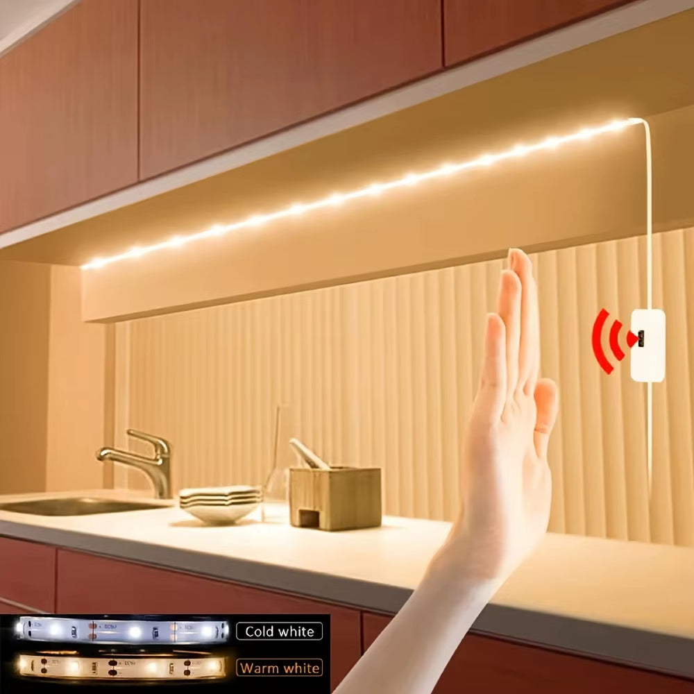 USB LED Strip Lights DC 5V Smart Dimmer Hand Scan Sensor Switch On/Off Control Backlight Tape TV Lamp Tape Bedroom Home Decor