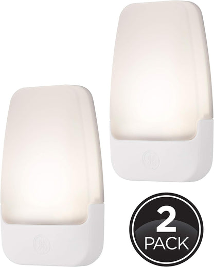 LED Night Light, Plug-In, Dusk to Dawn Sensor, Warm White, Ambient Lighting, Ideal Kids Adults Nightlight for Bedroom, Bathroom, Nursery, Hallway, Kitchen, 30966, 2 Pack