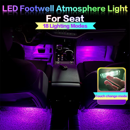 2X LED Car Footwell Light Bulbs Atmosphere Lamp Auto Accessories for SEAT Ateca Leon 5F MK3 Alhambra 7N Ibiza ST Toledo KG MK4