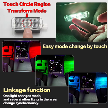 2X LED Car Footwell Light Bulbs Atmosphere Lamp Auto Accessories for SEAT Ateca Leon 5F MK3 Alhambra 7N Ibiza ST Toledo KG MK4