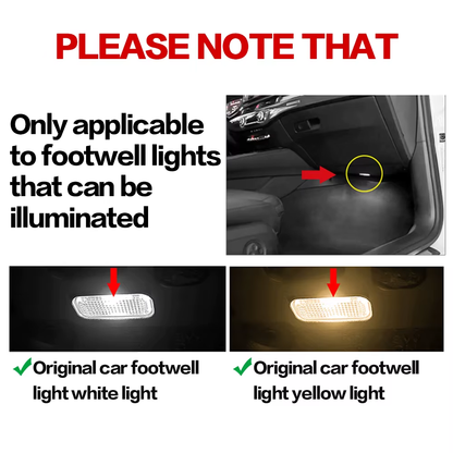 2X LED Car Footwell Light Bulbs Atmosphere Lamp Auto Accessories for SEAT Ateca Leon 5F MK3 Alhambra 7N Ibiza ST Toledo KG MK4