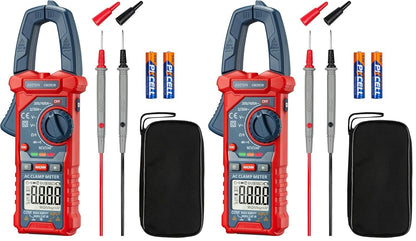 Digital Clamp Meter Multimeter 2000 Counts Amp Voltage Tester Auto-Ranging with AC/DC Voltage, AC Current, Resistance, Capacitance, Continuity, Live Wire Test, NCV, Blue