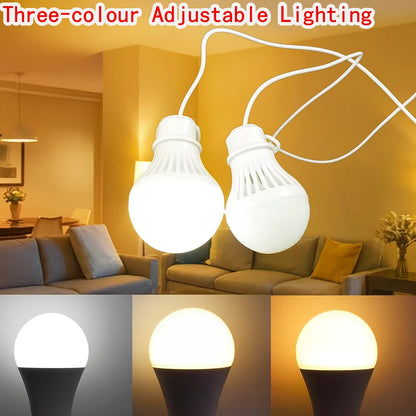 Rechargeable Portable LED Camping Lantern — Three‑Color Emergency Light