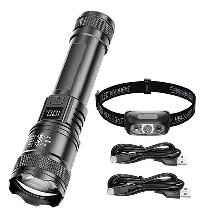 Strong Light Headlamp Portable LED Sensor Headlamp USB Rechargeable Head Flashlight Outdoor Camping Fishing Emergency Lantern