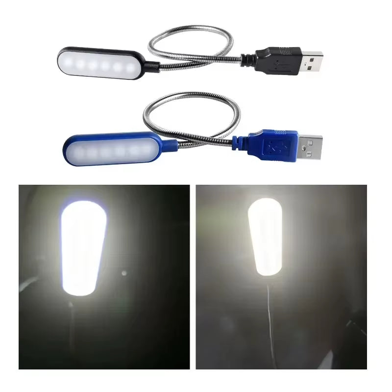 Mini USB Flexible LED Book Light — Portable, Bendable Reading Lamp