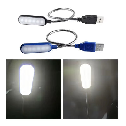 Mini USB Flexible LED Book Light — Portable, Bendable Reading Lamp