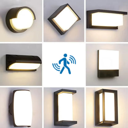 LED Wall Lamp Light Motion Sensor Radar 6W 16W AC85-265V Cold White Warm White IP66 Waterproof for Porch Outdoor Garden