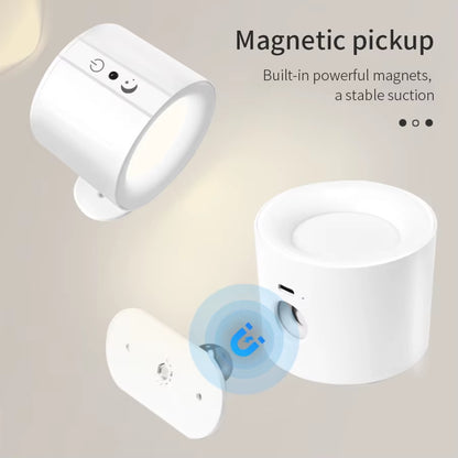 Touch‑Control Double‑Head LED Wall Sconce — 360° Rotating, Wireless, Multi‑Color