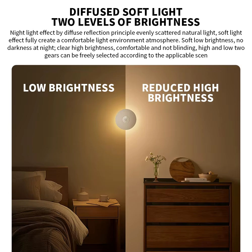Original New  Night Light 3 Adjustable Brightness Infrared Smart Human Body Sensor Magnetic Base for Smart Home Life