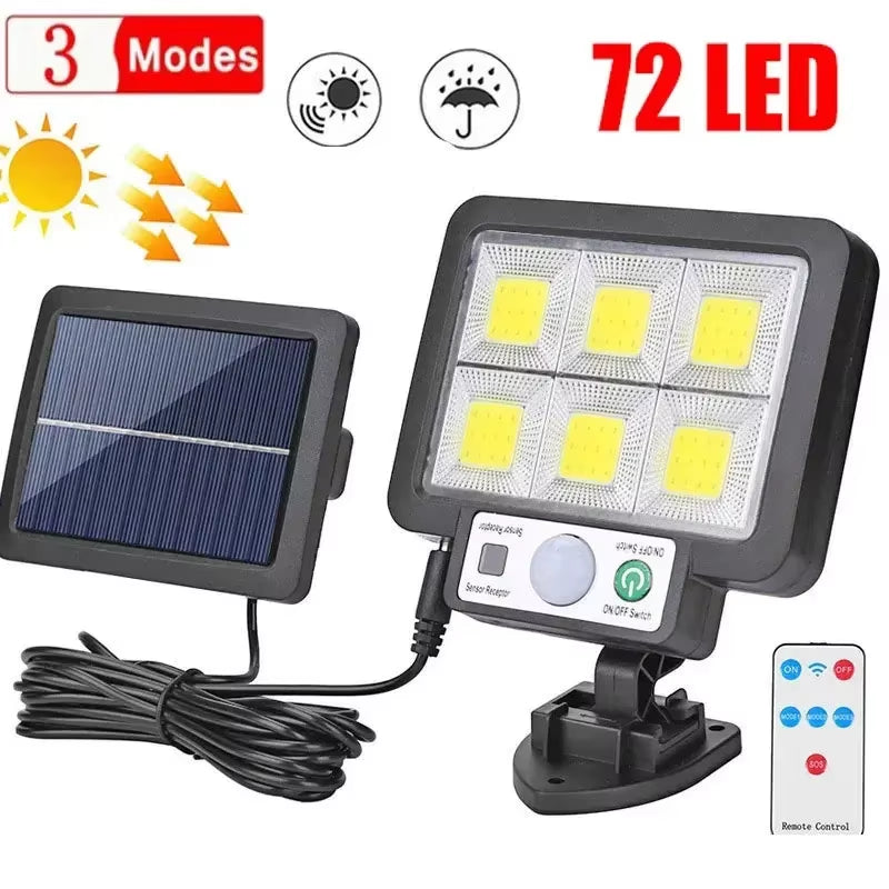 Outdoor Waterproof Emergency Street Garden Security Decor Lamp LED Solar Split Wall Lamp Motion Sensor Sunlight Light 3 Mode