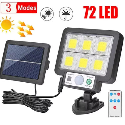 Outdoor Waterproof Emergency Street Garden Security Decor Lamp LED Solar Split Wall Lamp Motion Sensor Sunlight Light 3 Mode