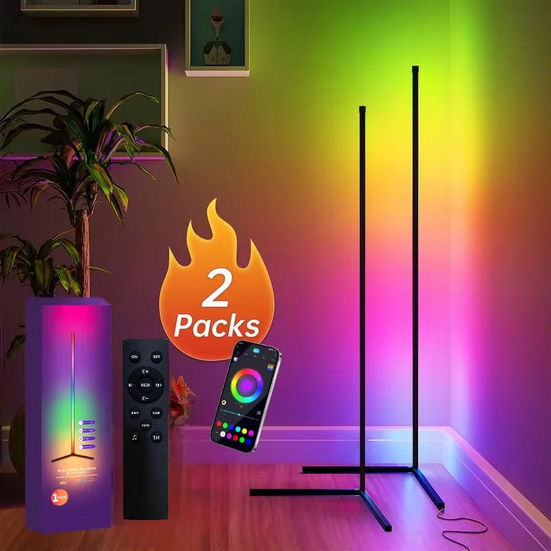 Smart RGB Corner Floor Lamp — App‑Controlled 160‑cm Ambient Light