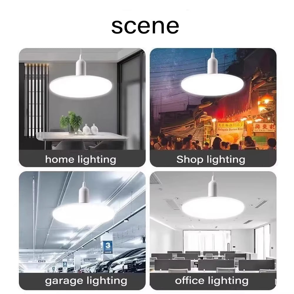 1PC 220V LED Bulb E27 Base Energy Saving Lamp - 20W 30W 40W 60W 100W Options Indoor Flying Saucer Light Ampoule