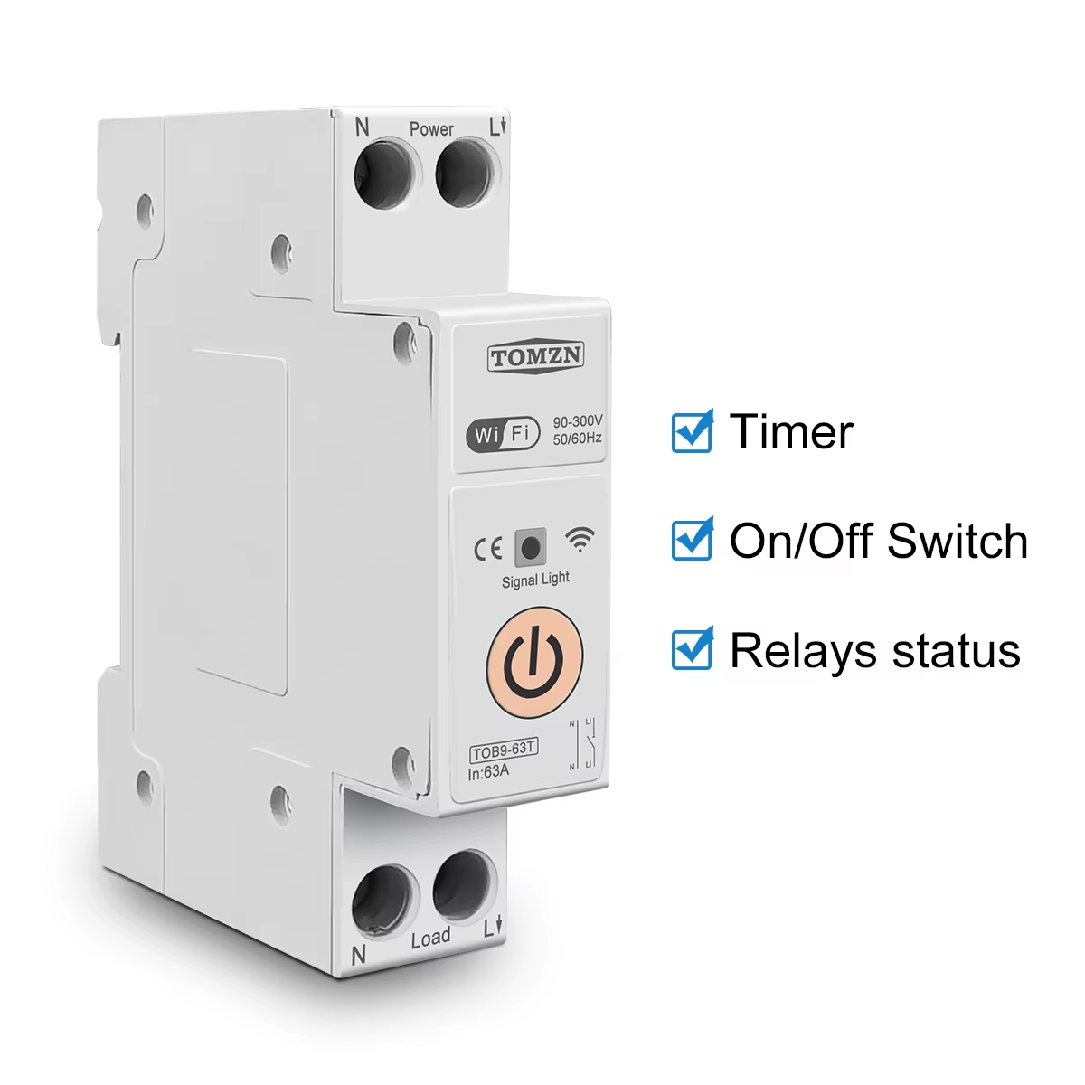 63A WiFi Smart Energy Meter Switch TUYA Smartlife Circuit Protection & Monitoring