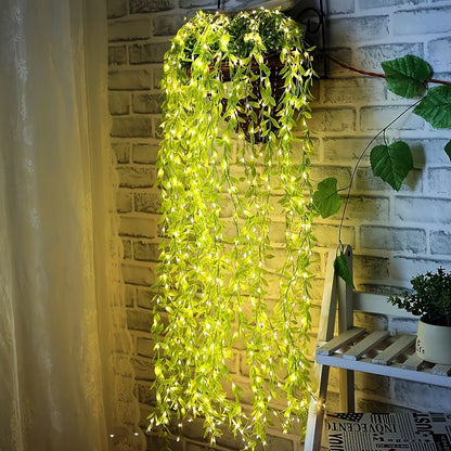Willow Curtain LED Light String — Battery‑Powered, Always‑On Decorative Garland