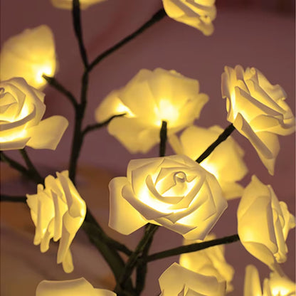 Luminous Rose Tree Table Lamp — USB‑Powered, Decorative LED