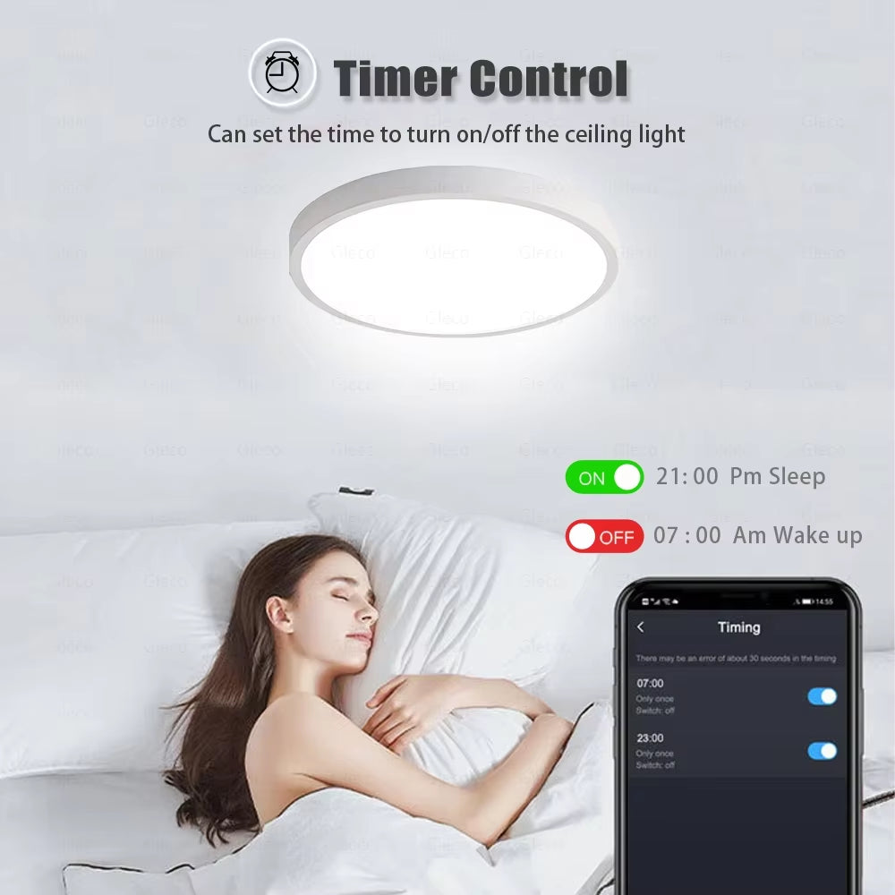 Tuya Wifi/Zigbee Ceiling Light RGBCW Led Ceiling Lamp Livingroom Home Decoration Smart Lamp for Smart Life APP Alexa Google Home
