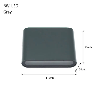 6W 12W 24W LED Outdoor Waterproof Wall Lamp Bedroom Living Room Balcony Wall Light Aluminum Exterior Wall Lamp Sconce Fixtures
