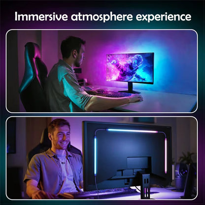 RGB Gaming Light Sync Strip Screen Backlight with Smart APP Control Ambient Lighting DIY Color Modes Computer Game Room