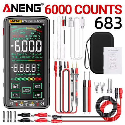 683 Smart Multimeter Rechargeable High-End Touch 6000 Counts Multimetro Test Multitester AC/DC Voltage Tester Current Tool