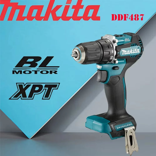 Original DDF487 Cordless Driver Drill 18V Brushless Electric Impact Screwdriver Rechargeable Power Tool (Ony Tool)