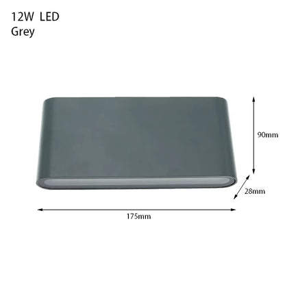 6W 12W 24W LED Outdoor Waterproof Wall Lamp Bedroom Living Room Balcony Wall Light Aluminum Exterior Wall Lamp Sconce Fixtures