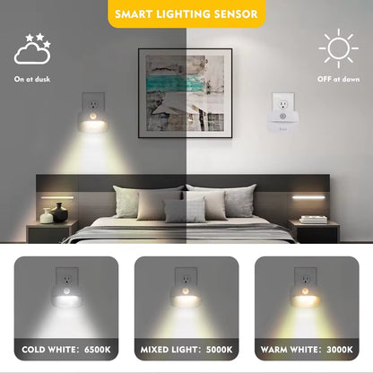 Smart Motion‑Sensor EU Plug Night Lamp — 220V Wall Light