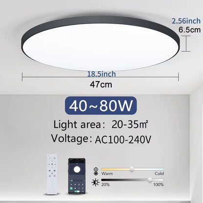 Smart Ceiling Lamp Led Lamp for Bedroom Large Ceiling Lamps Led Lights with Remote Control Dimmable Led Lights for Room