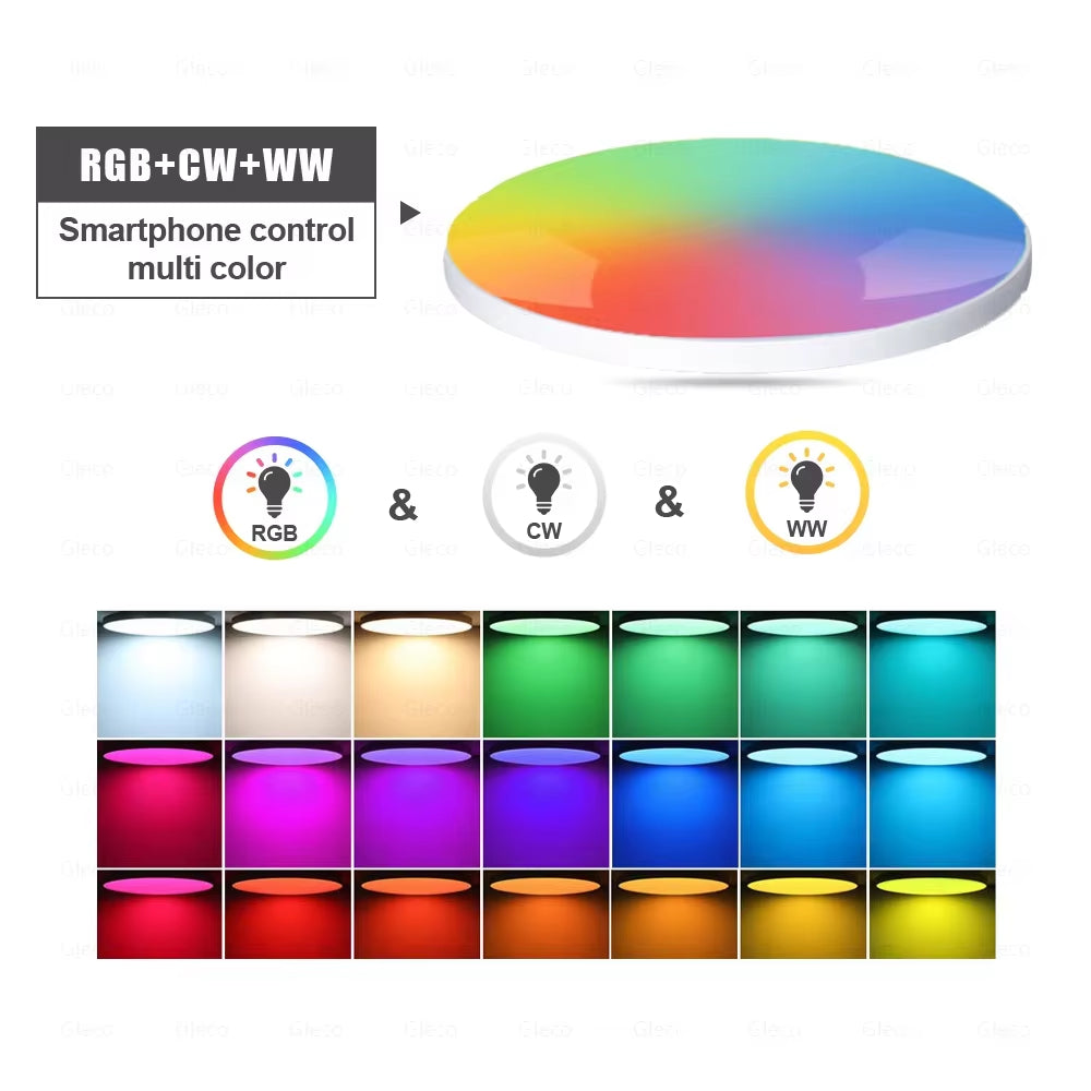 Tuya Wifi/Zigbee Ceiling Light RGBCW Led Ceiling Lamp Livingroom Home Decoration Smart Lamp for Smart Life APP Alexa Google Home