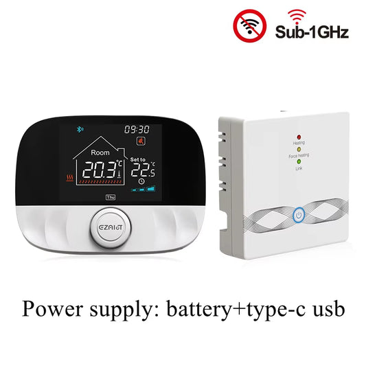 RF Wireless Thermostat Smart Wifi Floor Heating for Gas Boiler Battery Powered Tuya Temperature Controller Receiver Alice Google