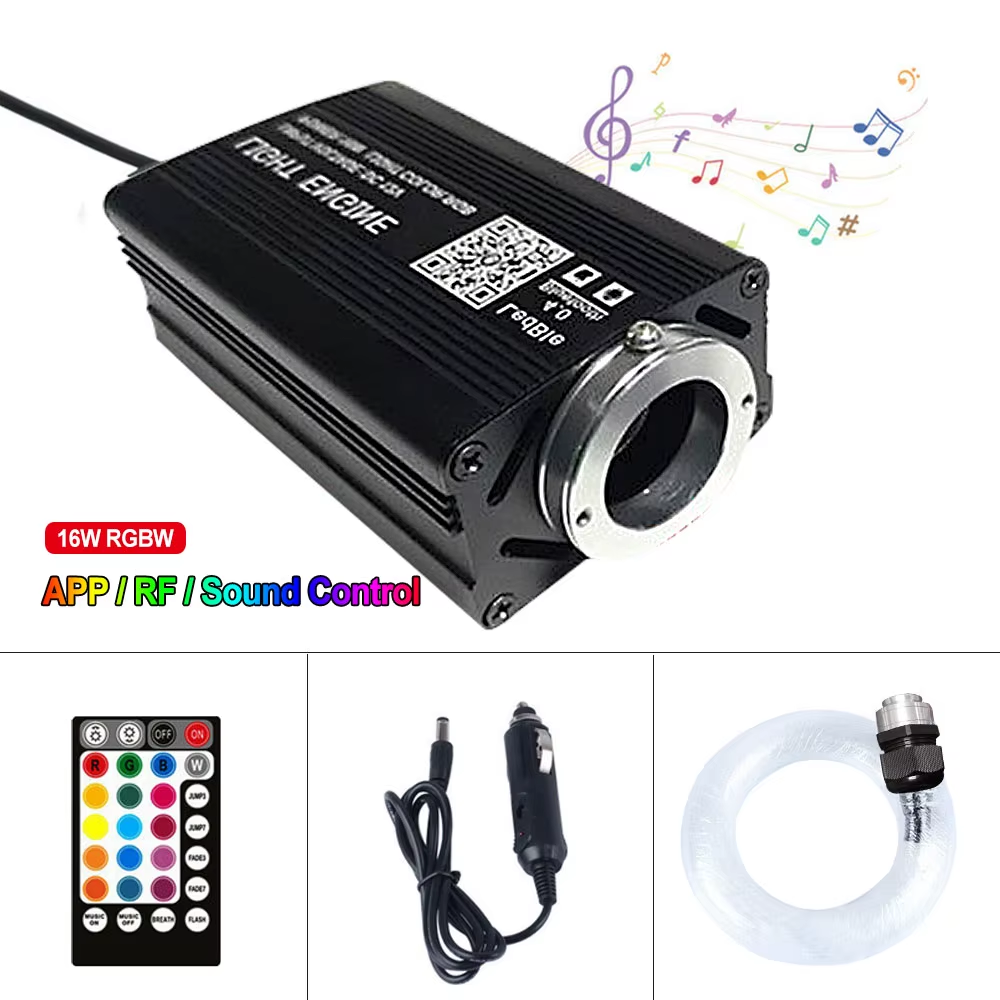 Car Starry Sky Light Auto Home Fiber Optic Lights Atmosphere Lamp Music Control Ceiling Lights RGB 12W 8 Colors Car Styling DIY