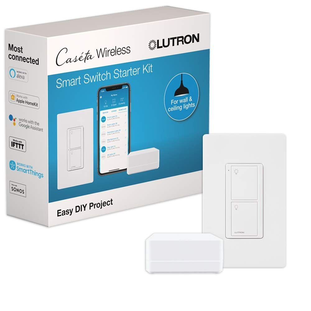 Smart Light Switch Starter Kit with Hub Multi-Platform Home Automation Control