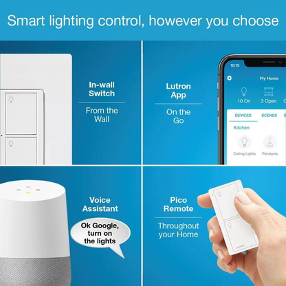 Smart Light Switch Starter Kit with Hub Multi-Platform Home Automation Control