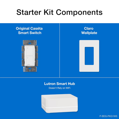 Smart Light Switch Starter Kit with Hub Multi-Platform Home Automation Control
