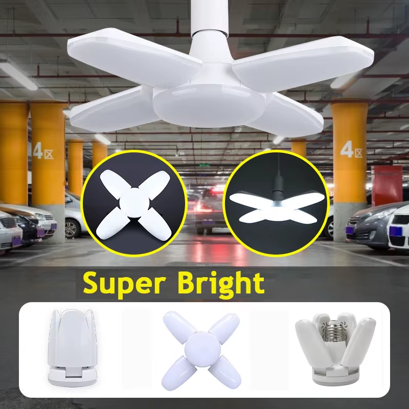 Foldable Fan-Shape LED Ceiling Bulb High-Intensity Adjustable Light