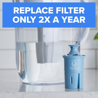Filter Replacements for Water Pitchers and Dispensers, Elite, NSF Certified to Remove 99% of Lead, 2 Count, Blue